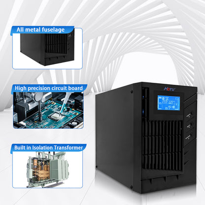 1000VA/800W，2000 VA/1800W，3000 VA/2700W  OEM Single phase 220v 380v backup uninterruptible power supply 3 fase Onduleur online ups