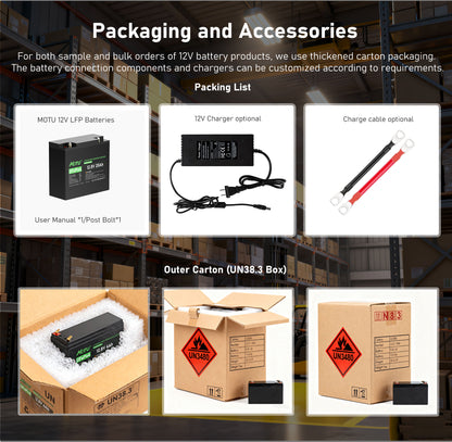 MOTU 12.8V LiFePO4 12V 20Ah 30Ah Lithium Iron Phosphate Battery