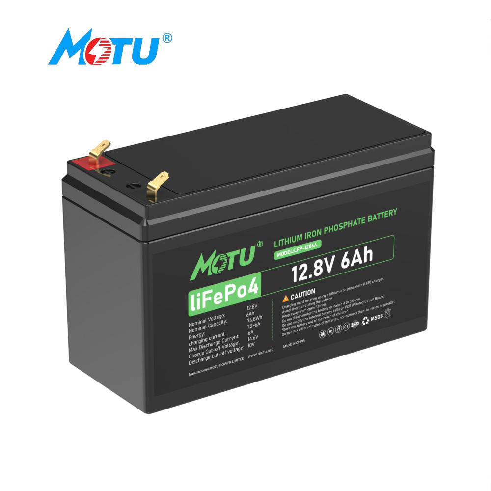MOTU 12.8V lithium ion Batteries 12v 6ah 7Ah 10Ah LifePo4 Battery with Smart BMS for UPS System Sprayer
